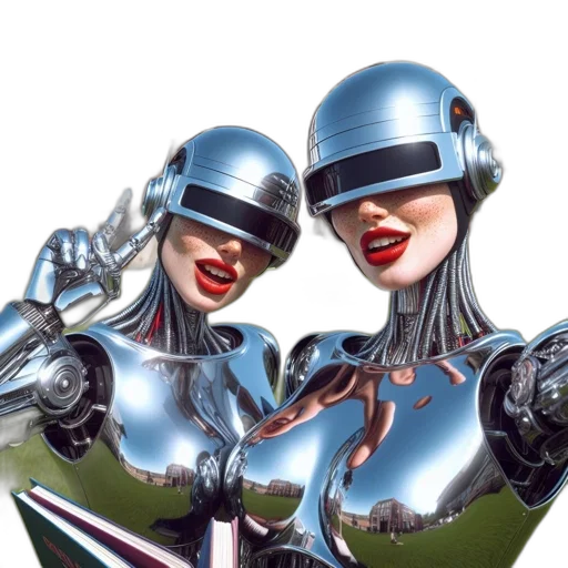 robot, concept art, comic book art, 3d render transparent PNG cut-out