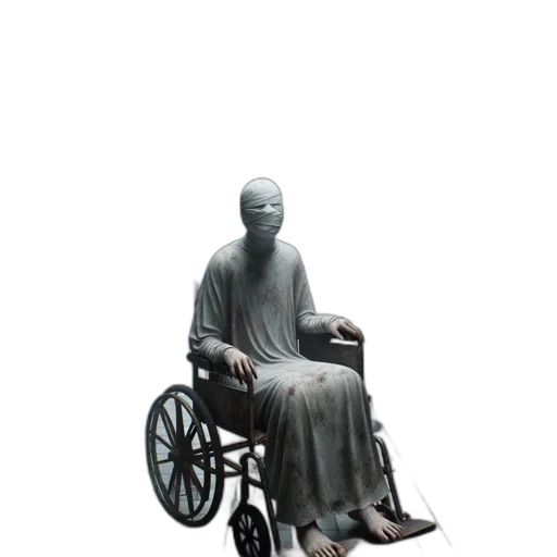 dress, staff, robot, creature transparent PNG cut-out