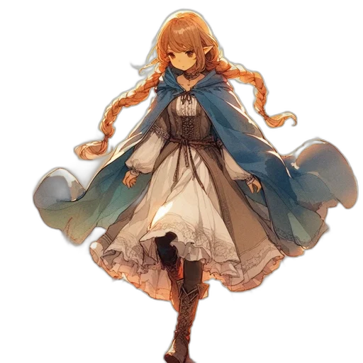 dress, staff, sword, crown transparent PNG cut-out