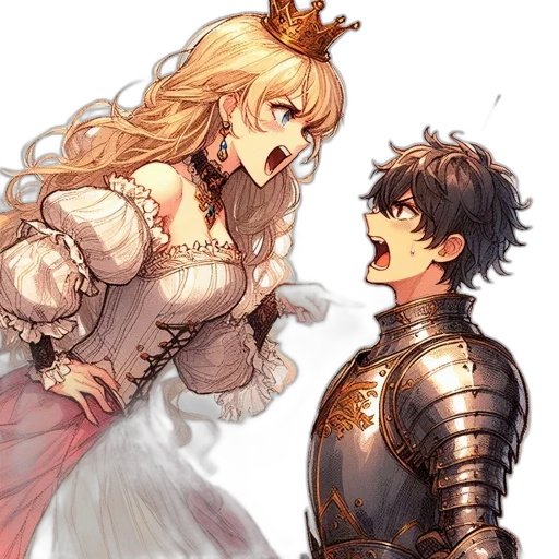 crown, sword, dress, dragon transparent PNG cut-out
