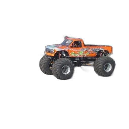 car, 3d render, orange, monster transparent PNG cut-out