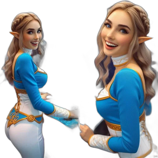 staff, dress, face, crown transparent PNG cut-out
