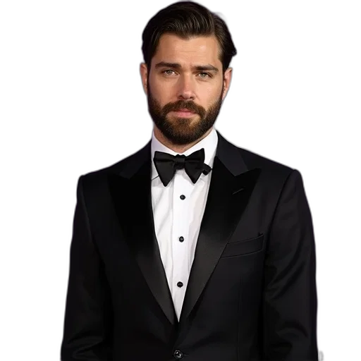 jacket, staff, bearded, young transparent PNG cut-out