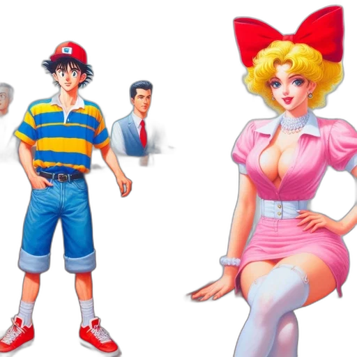 concept art, 3d render, anime, comic book art transparent PNG cut-out