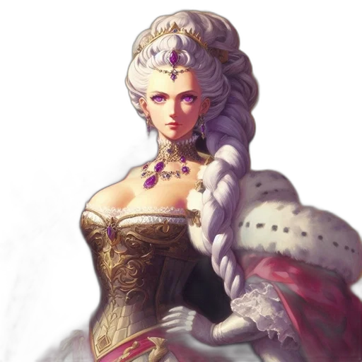 crown, dress, face, staff transparent PNG cut-out