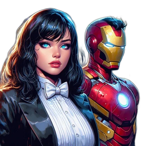 robot, comic book art, concept art, fantasy art transparent PNG cut-out