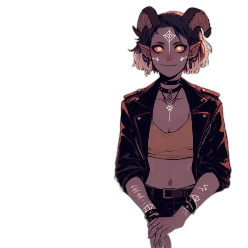 jacket, staff, creature, jewelry transparent PNG cut-out