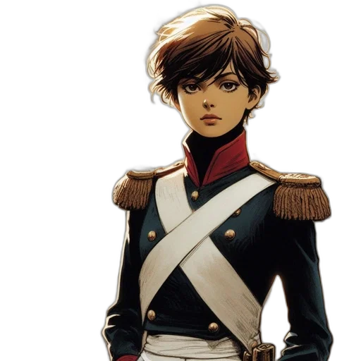 jacket, staff, concept art, comic book art transparent PNG cut-out