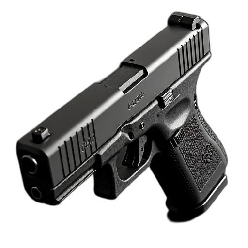 weapon, 3d render, photorealistic, glock transparent PNG cut-out