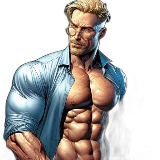 comic book art, concept art, photorealistic, cartoon transparent PNG cut-out
