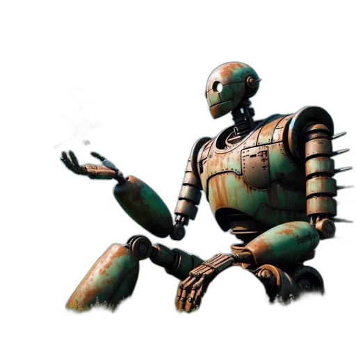 robot, creature, animal, staff transparent PNG cut-out