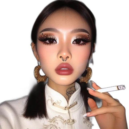 face, jewelry, staff, dragon transparent PNG cut-out