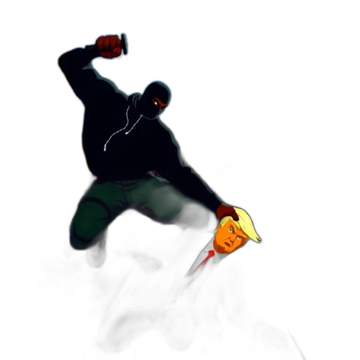 bottle, robot, jacket, weapon transparent PNG cut-out