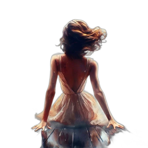 dress, crown, hair, face transparent PNG cut-out