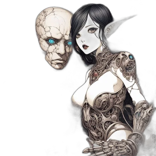 mask, robot, jewelry, face transparent PNG cut-out