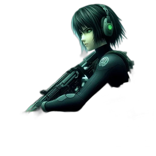 robot, weapon, mask, cyberpunk transparent PNG cut-out