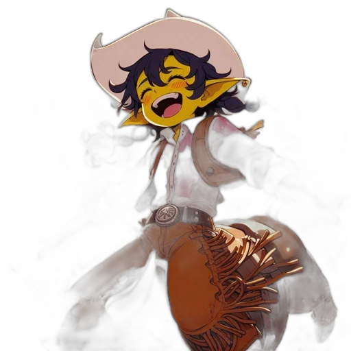 staff, weapon, creature, hat transparent PNG cut-out