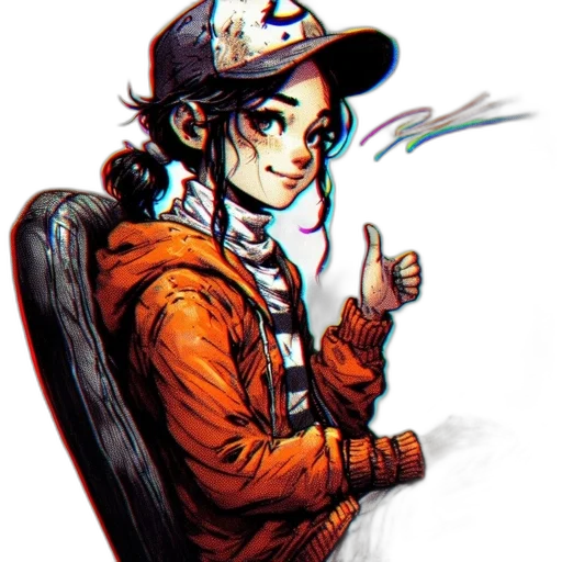 jacket, staff, hat, face transparent PNG cut-out