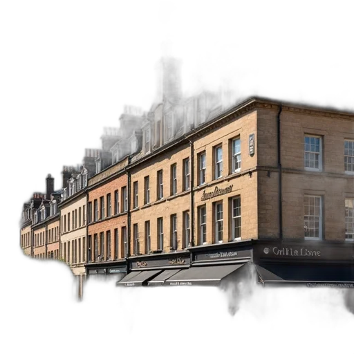 building, photorealistic, concept art, 3d render transparent PNG cut-out