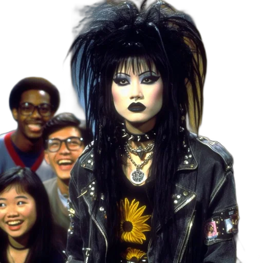hair, jacket, photorealistic, cyberpunk transparent PNG cut-out