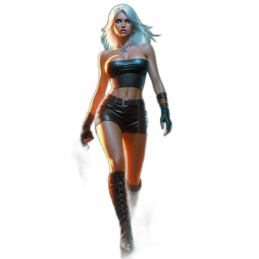 concept art, cyberpunk, comic book art, fantasy art transparent PNG cut-out