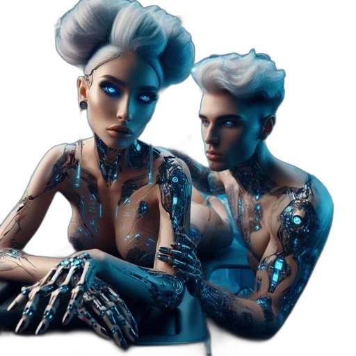 robot, jewelry, cyberpunk, concept art transparent PNG cut-out