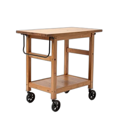 furniture, 3d render, wooden, cart transparent PNG cut-out