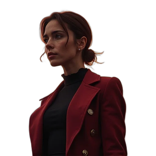 jacket, staff, face, jewelry transparent PNG cut-out