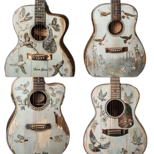 earth tones, four, custom, acoustic transparent PNG cut-out