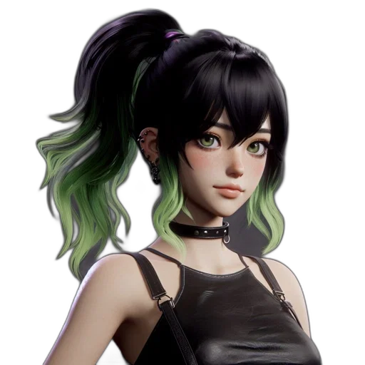 concept art, fantasy art, 3d render, anime transparent PNG cut-out