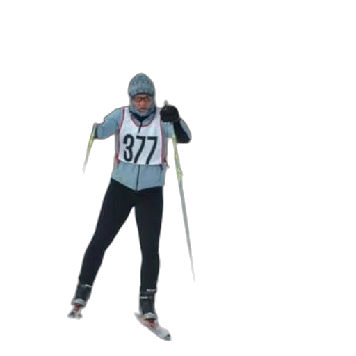 staff, 3d render, skier, wearing transparent PNG cut-out