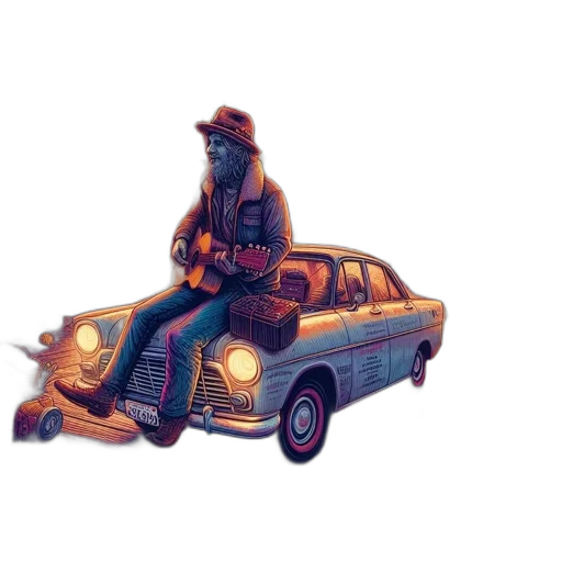 car, jacket, hat, robot transparent PNG cut-out