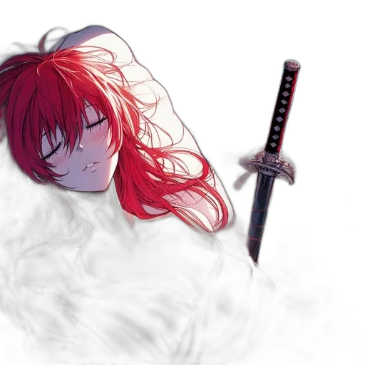 sword, weapon, hair, staff transparent PNG cut-out