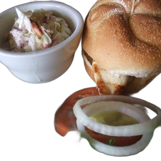 food, 3d render, sandwich, coleslaw transparent PNG cut-out