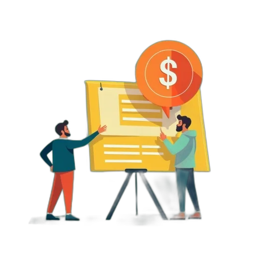 business, plan, poster, green transparent PNG cut-out