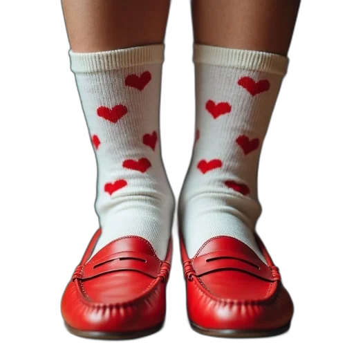 shoes, red, girls, socks transparent PNG cut-out