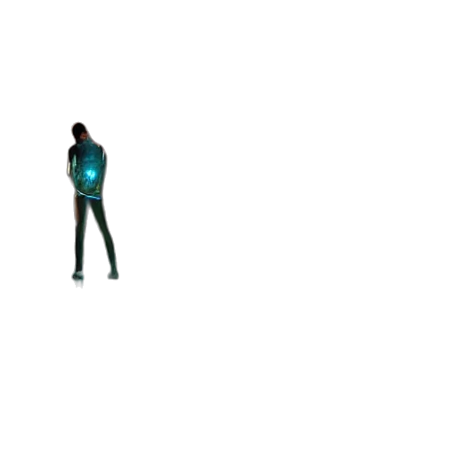 robot, creature, jacket, staff transparent PNG cut-out