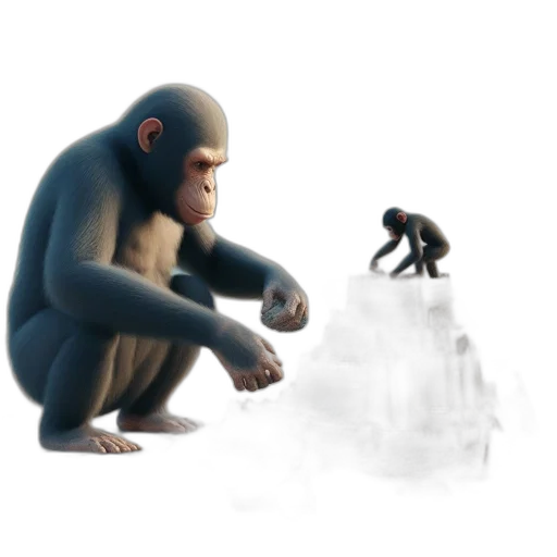creature, animal, concept art, 3d render transparent PNG cut-out