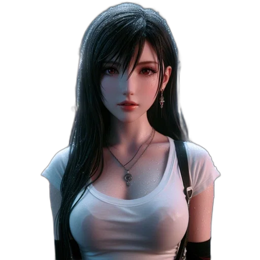 face, concept art, 3d render, photorealistic transparent PNG cut-out