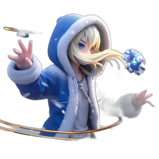 jacket, staff, weapon, creature transparent PNG cut-out