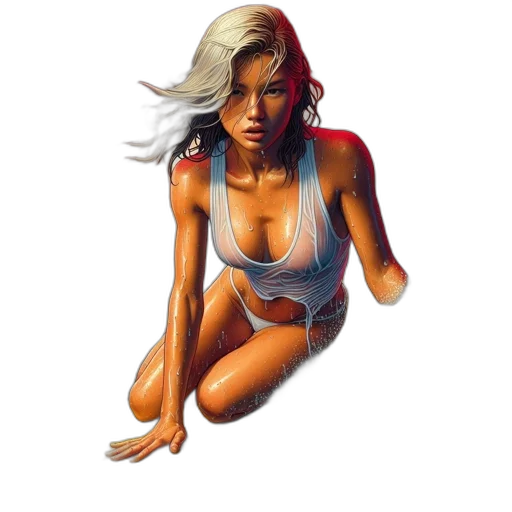 photorealistic, comic book art, concept art, oil painting transparent PNG cut-out