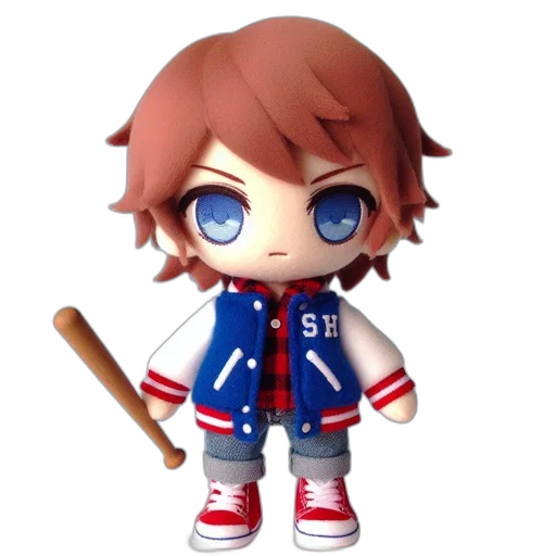jacket, staff, weapon, 3d render transparent PNG cut-out