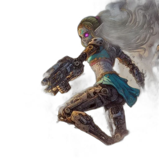 robot, creature, weapon, sword transparent PNG cut-out