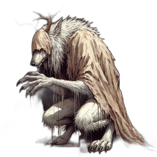 creature, animal, staff, concept art transparent PNG cut-out