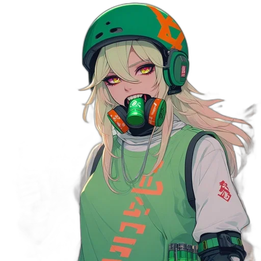 weapon, mask, jacket, robot transparent PNG cut-out