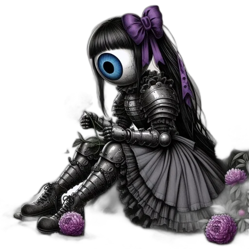 robot, creature, dress, weapon transparent PNG cut-out