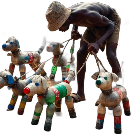 staff, 3d render, man, sandy transparent PNG cut-out