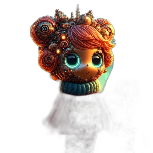 mask, crown, robot, creature transparent PNG cut-out