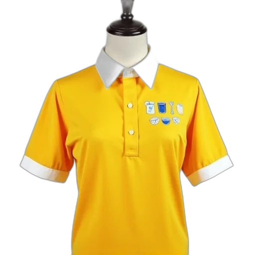 staff, jacket, 3d render, yellow transparent PNG cut-out