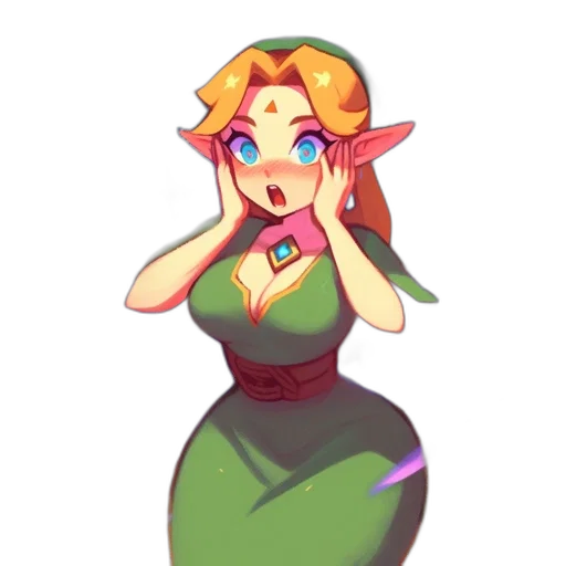 dress, staff, crown, pixel art transparent PNG cut-out